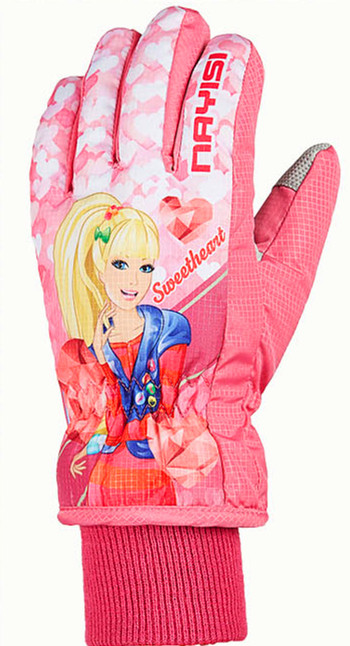 children's SKI  gloves with print 